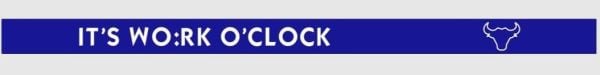 Unsgear Oldschool Silikon Bileklik Mavi-Beyaz - It\'s Work O\'Clock
