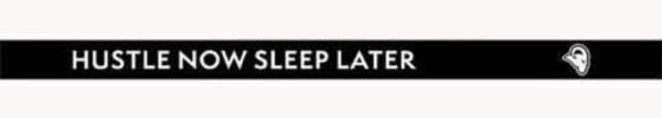 Unsgear New Era Silikon Bileklik Siyah-Beyaz - Hustle Now Sleep Later
